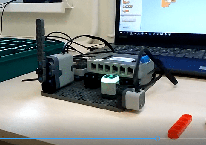 Vex IQ automatic (motorized rising arm) car park barrier.