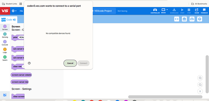 Code connecting issue - Programming Support - VEX Forum
