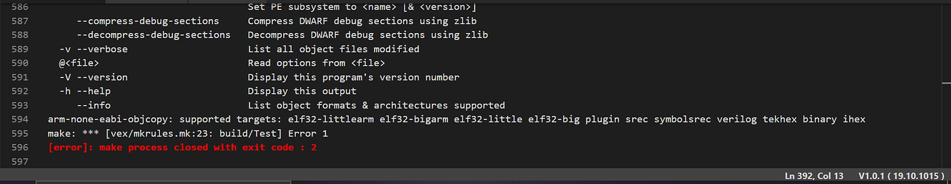 Solving Error - make process closed with exit code : 2 - VEXcode Pro V5 ...
