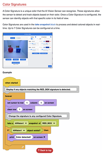 AI vision sensor color sort HELP - VEXcode IQ Technical Support - VEX Forum