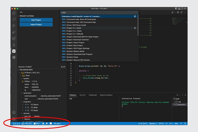 Trying to download code from vsCode Extension - VEXcode V5 Tech Support ...