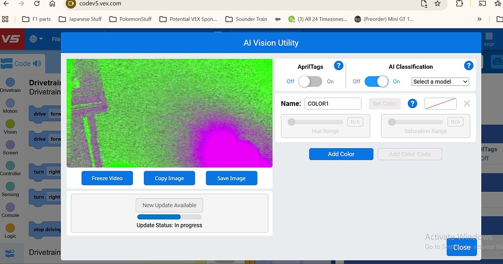 VEX V5 AI Vision Sensor Firmware update issues - UNOFFICIAL Tech ...