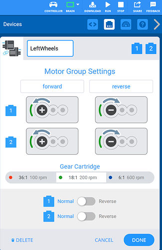Leftwheels in device