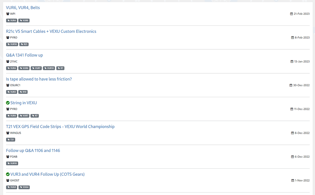 What is going on with the VEXU Q&A? (3rd ed.) - VEX V5 General ...