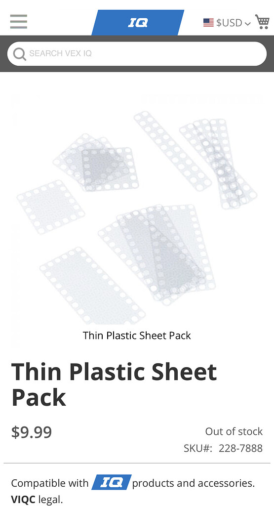 Thin Plastic Sheets 6x12's - VEX IQ General Discussion - VEX Forum