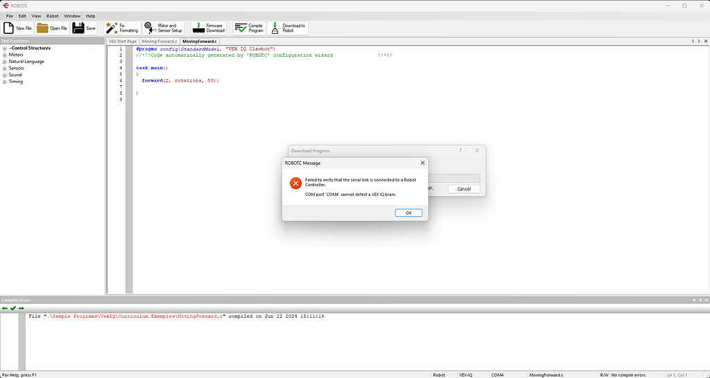 Does ROBOTC support Vex IQ gen 2? - ROBOTC Tech Support - VEX Forum