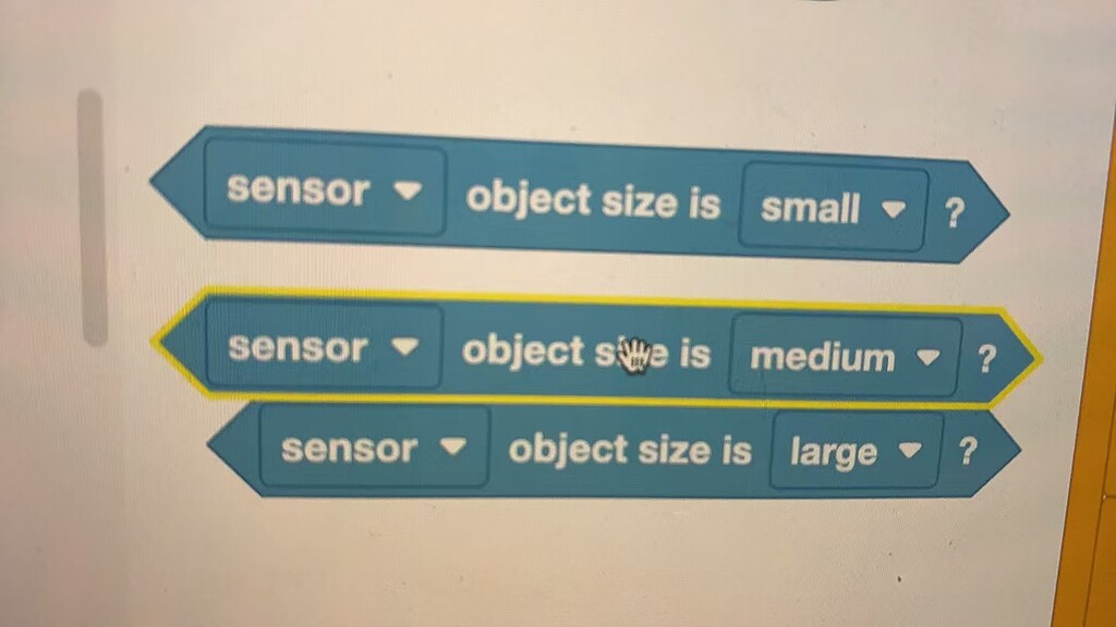 Can the distance sensor identify object size for mobile goals and rings ...