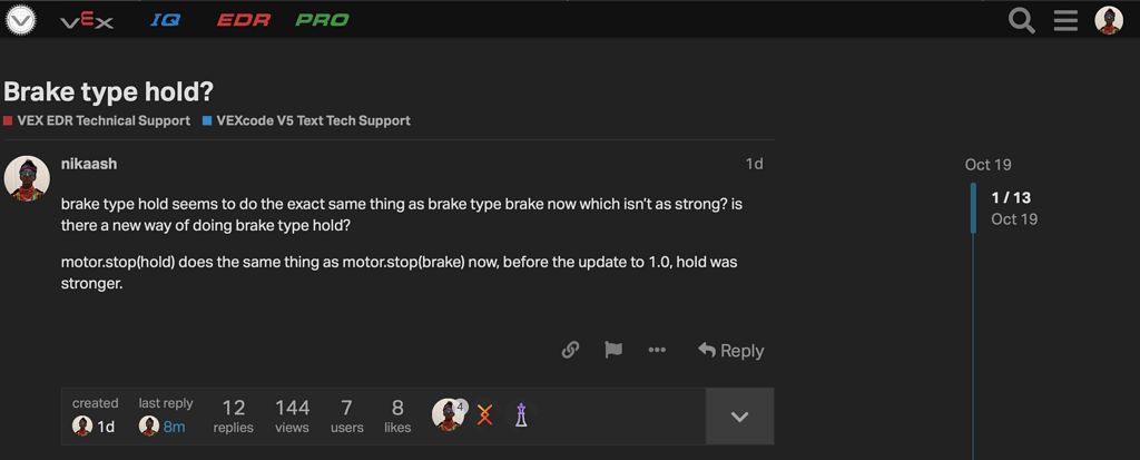 Why Can t I Edit Or Delete My Posts Website Forum Support VEX Forum