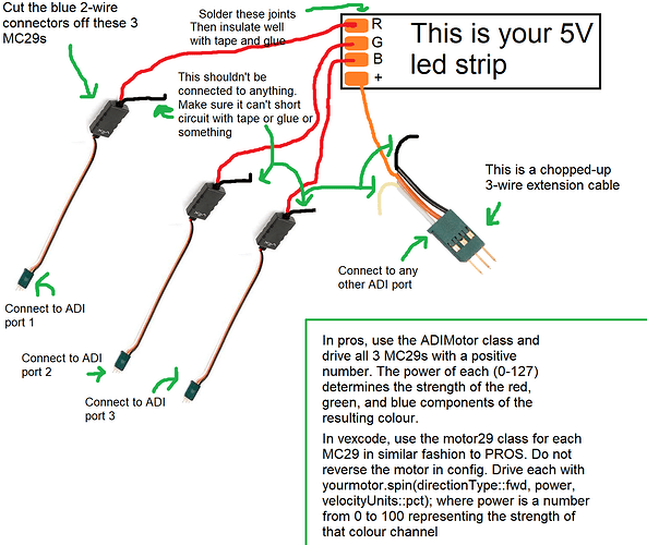 vex led strip option 1