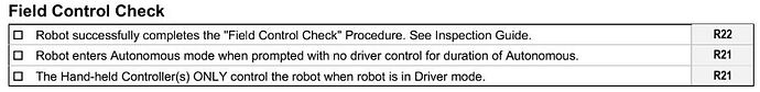 Field Control Check