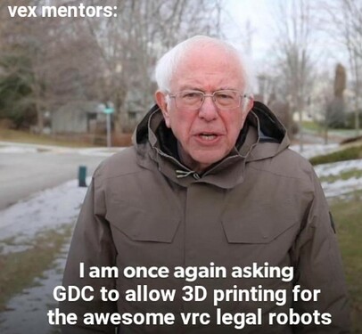 allow 3D printed parts for vrc legal robots