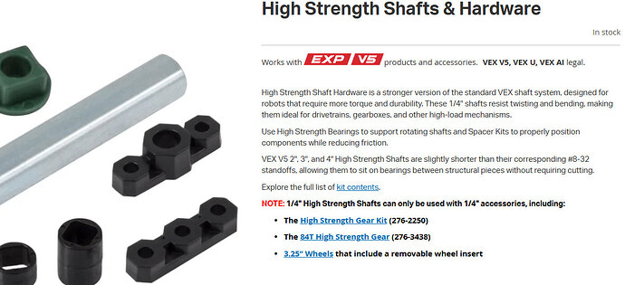 high strength axle