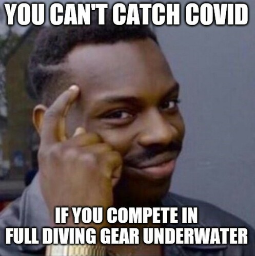 Full diving gear will protect you from covid