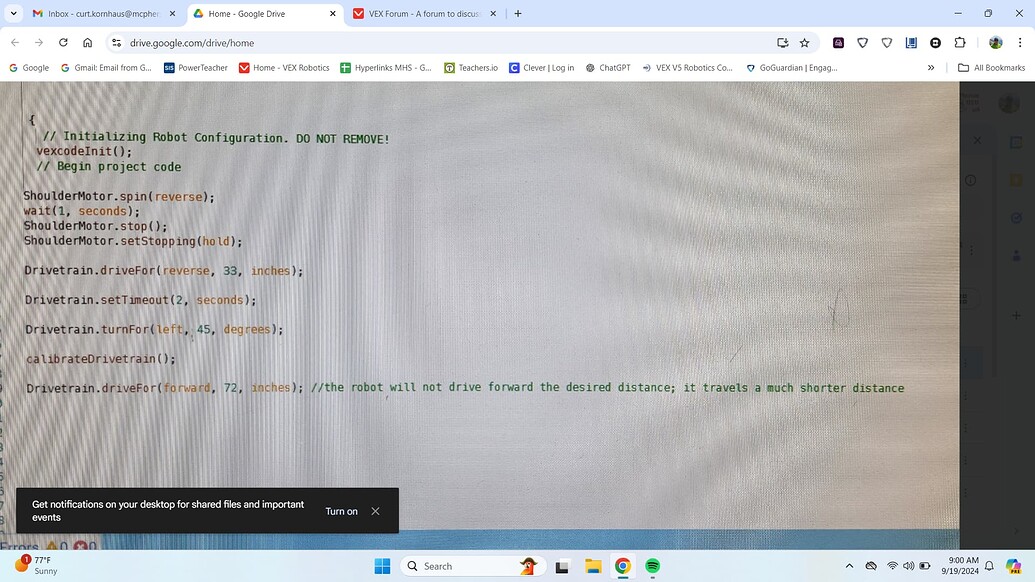 Drivetrain not working properly - Programming Support - VEX Forum