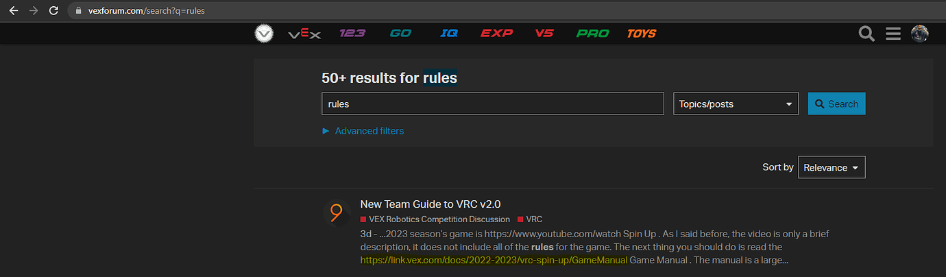 Where Can You Find The Rules VEX V5 General Discussion VEX Forum