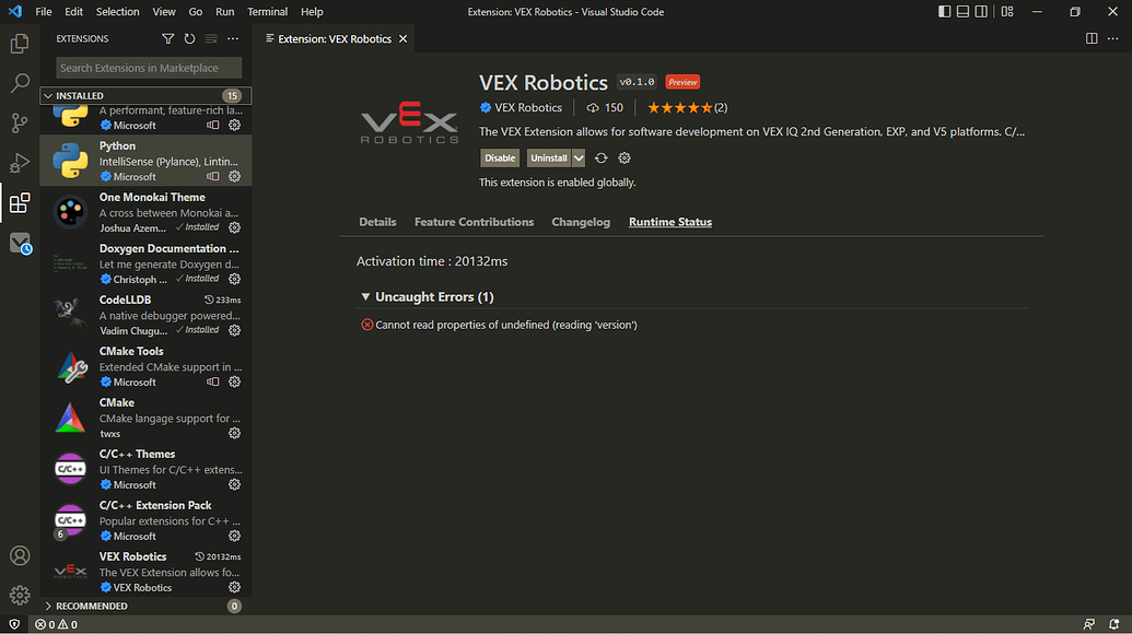 VEX Visual Studio Code Extension - VEX News - VEX Forum