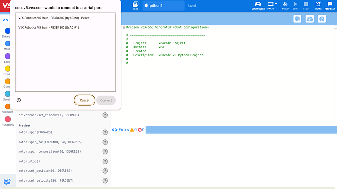 Python download issues - Programming Support - VEX Forum