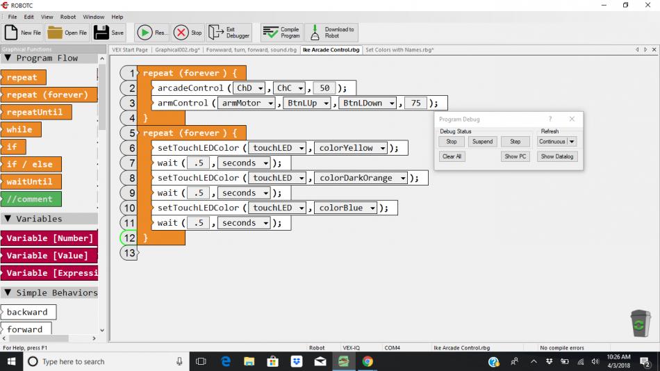 robotc how to program