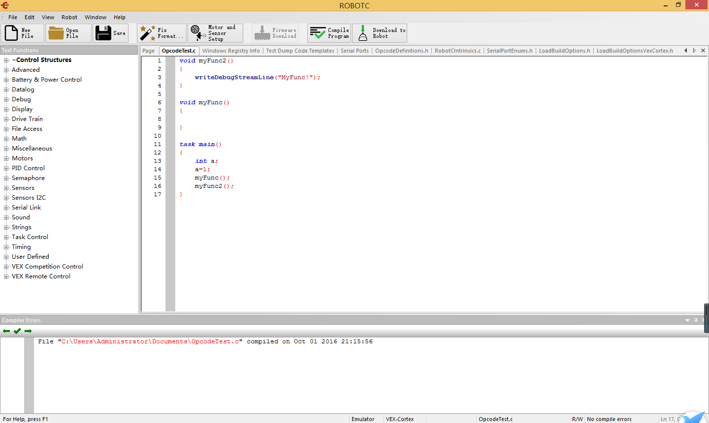 robotc ide robotc ide
