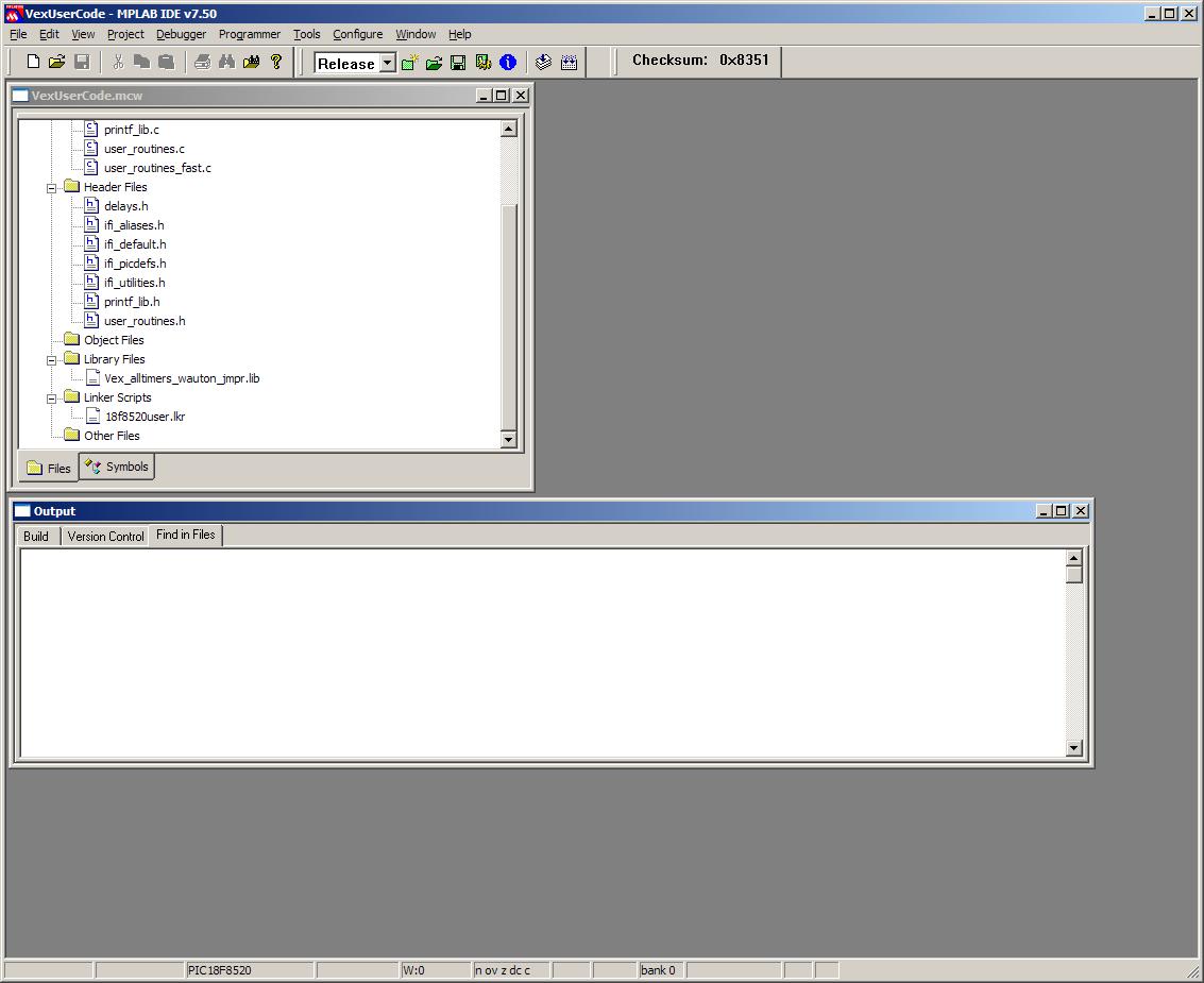 MPLAB workspace will not open General Forum VEX Forum