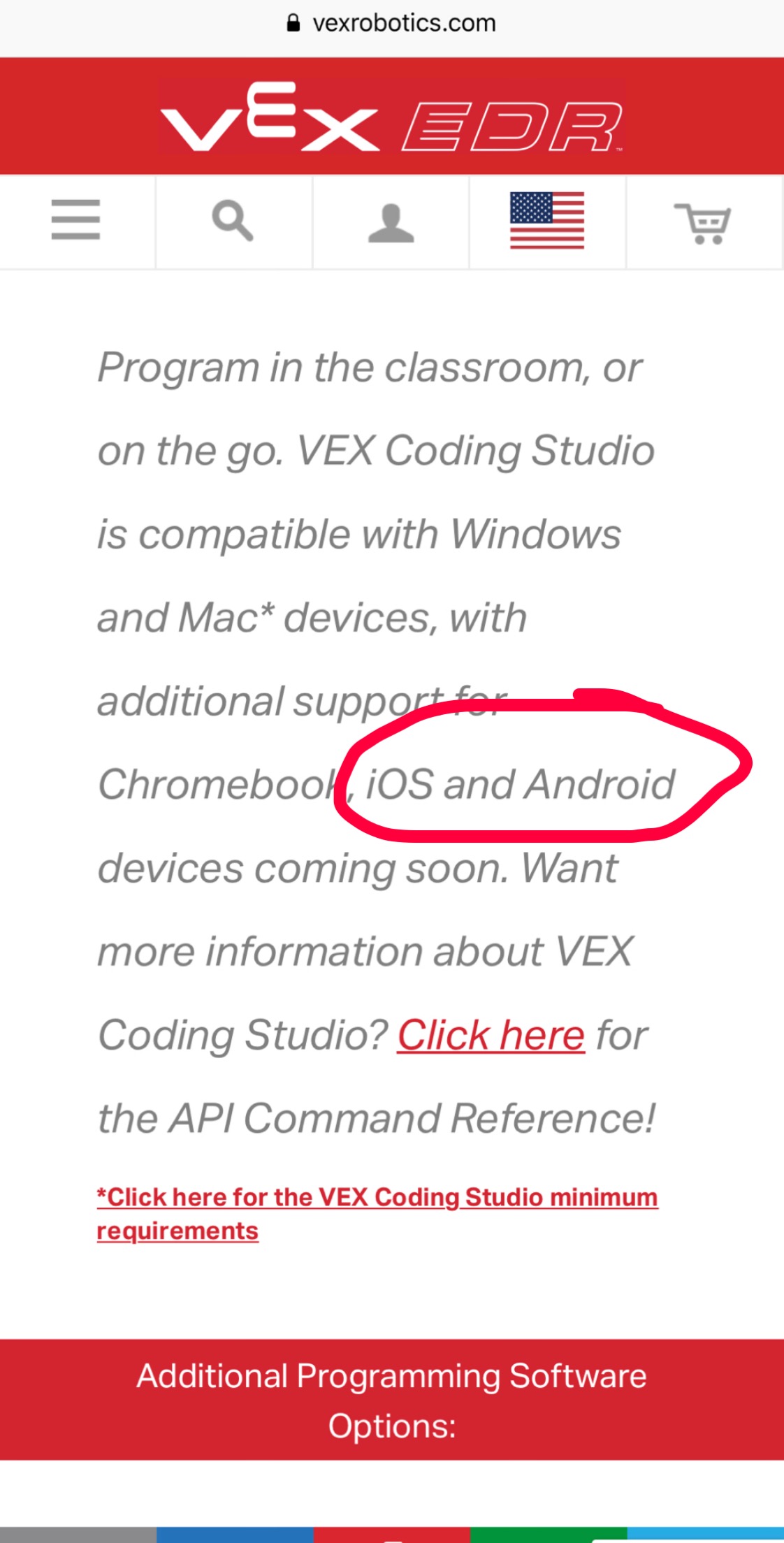 does vex use android studio