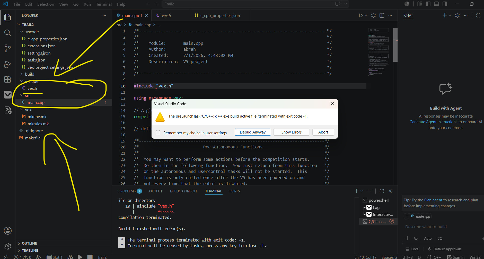 Vs Code Programming - VEX V5 Technical Support - VEX Forum