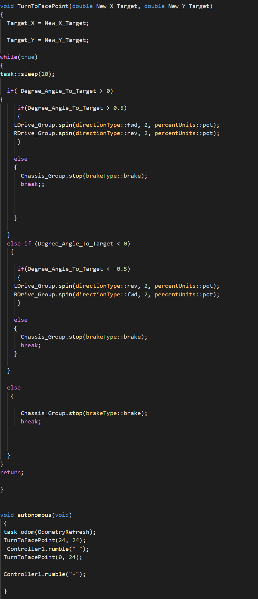 How to end Function - Programming Support - VEX Forum