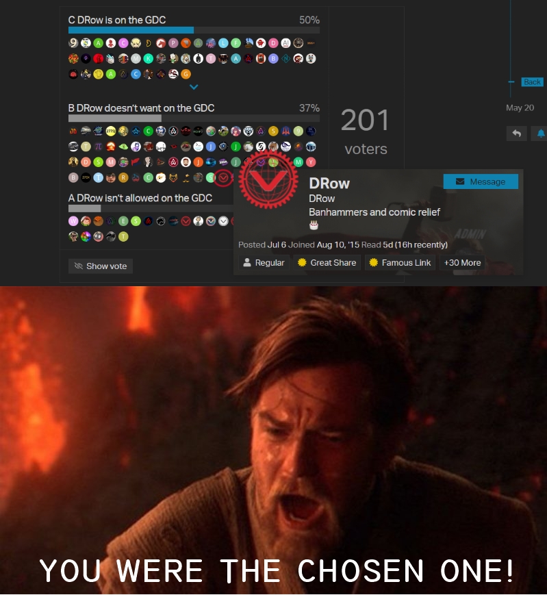 YOU WERE THE CHOSEN ONE DROW