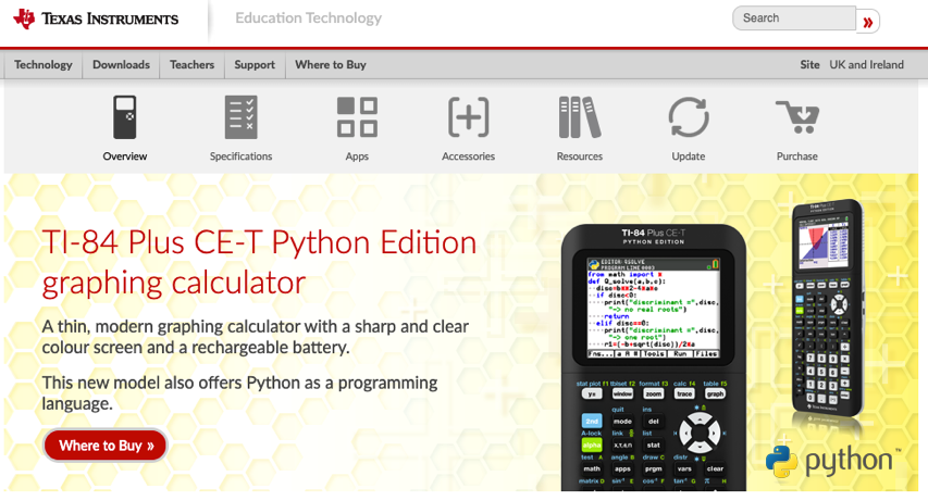 New TI-84 calculator does Python - Programming Support - VEX Forum