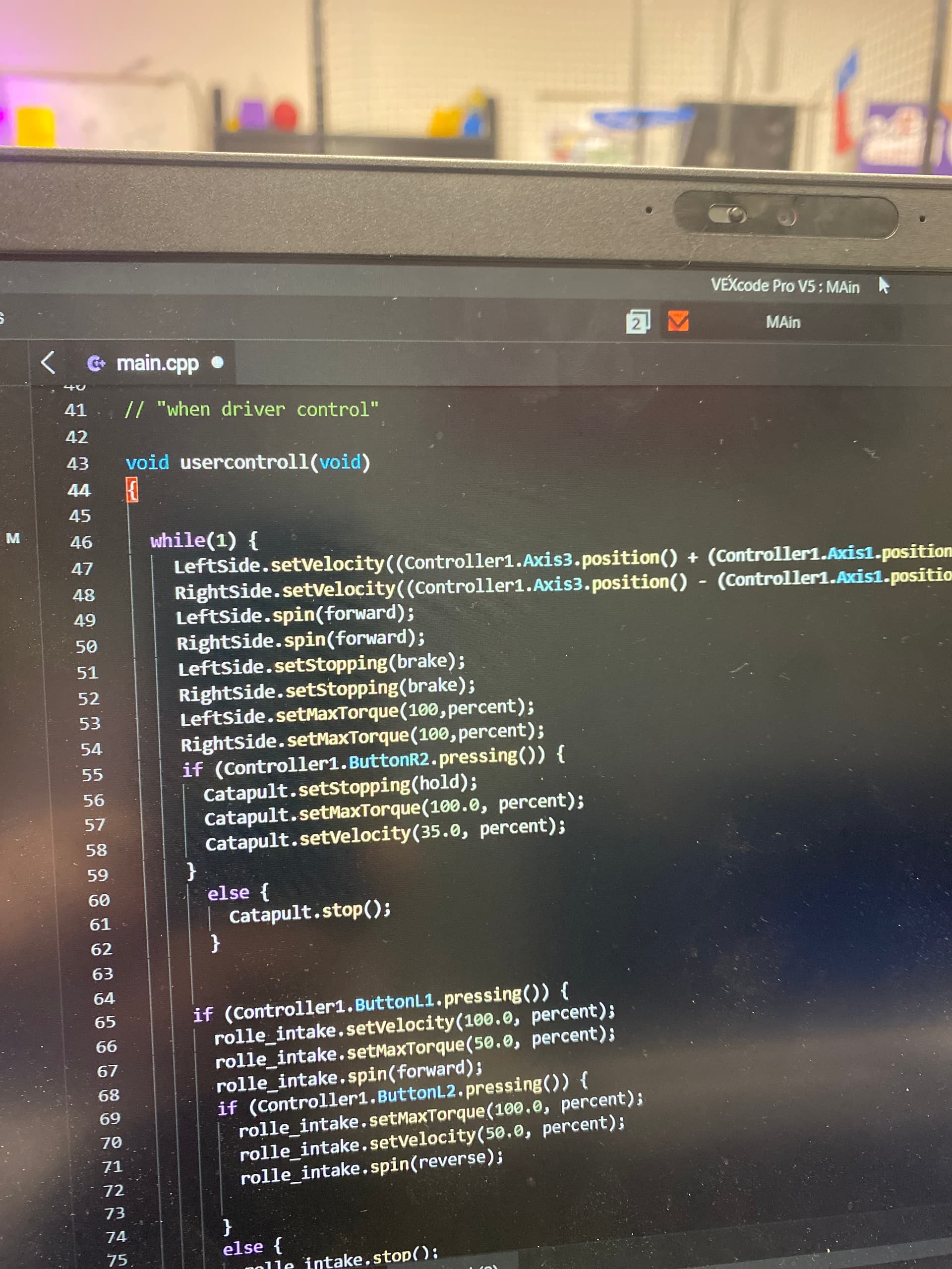 I have a VEX V5 problem I can’t fix VEXcode Pro V5 Text Tech Support