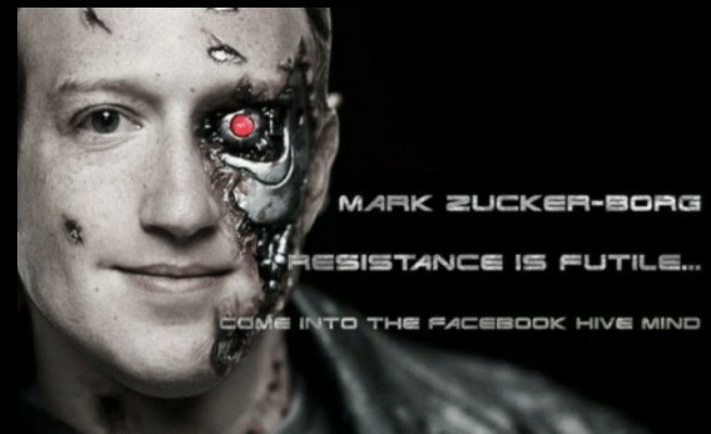 Mark Zuker-borg, Resistance is futile, Welcome to Facebook hive mind