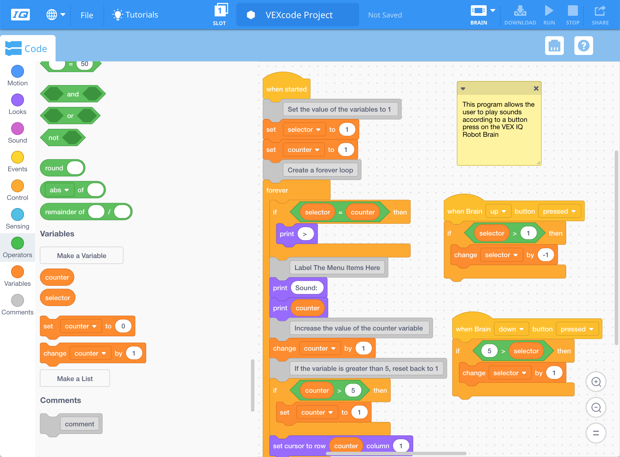 VEXcode IQ Blocks - Fully Functional Preview - VEX News ...