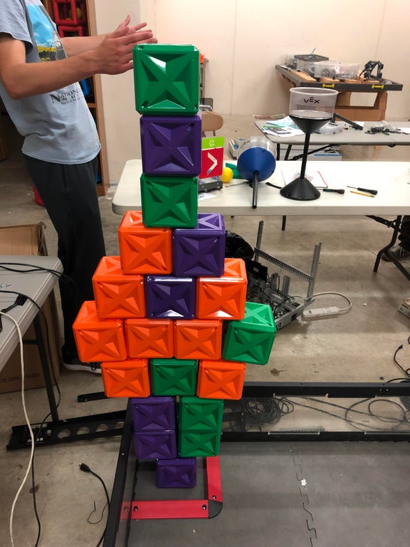 How many stacks are allowed at each corner for tower takeover? VEX V5