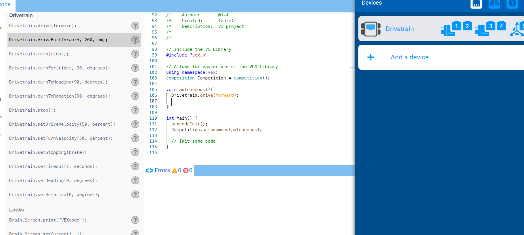 How to code autonomous for high stakes? Programming Support VEX Forum